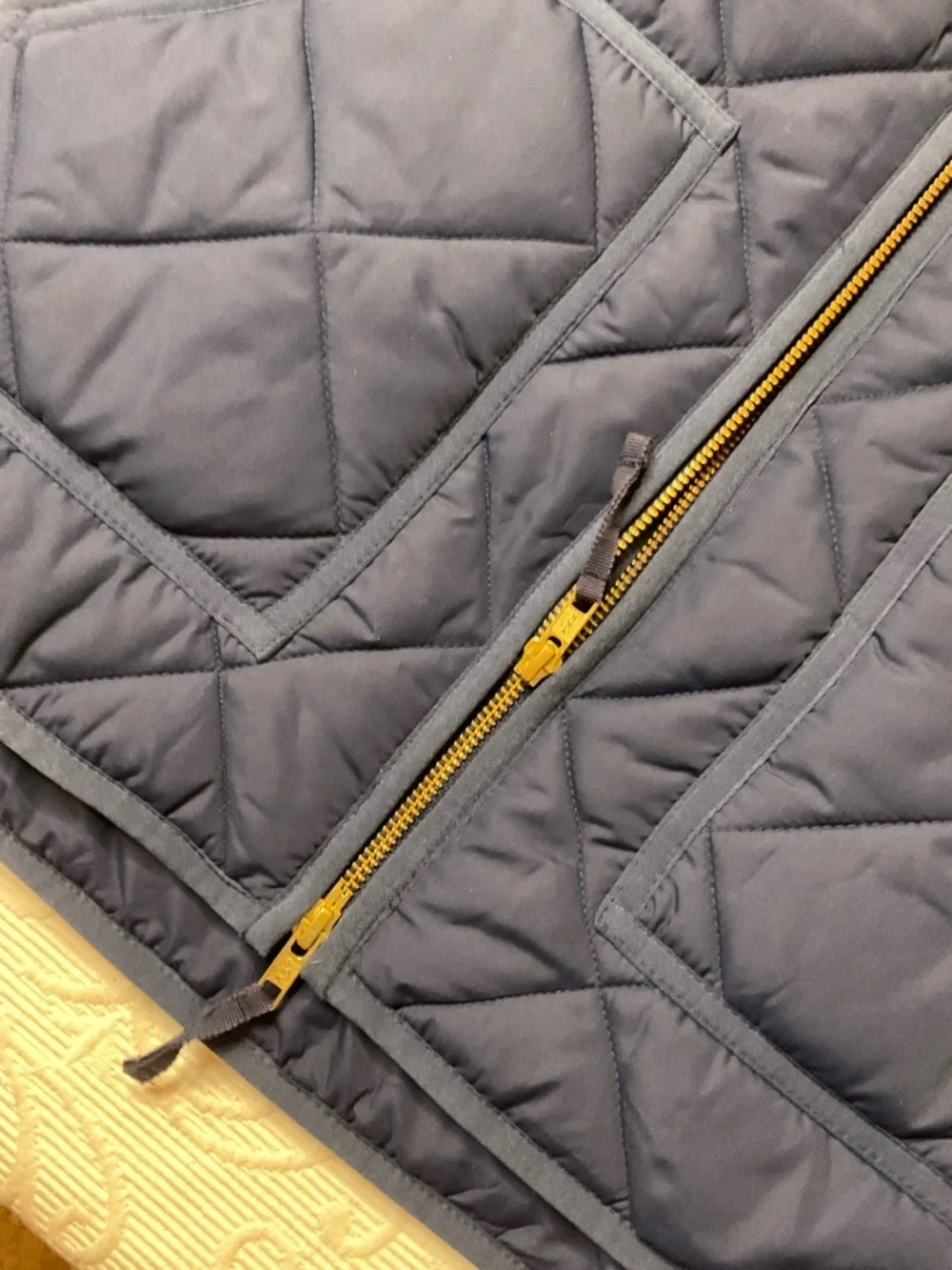 J. Crew Navy Quilted Puffer Vest